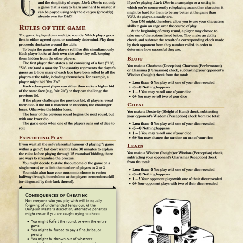 Liars Dice – Basic Rules and Strategies